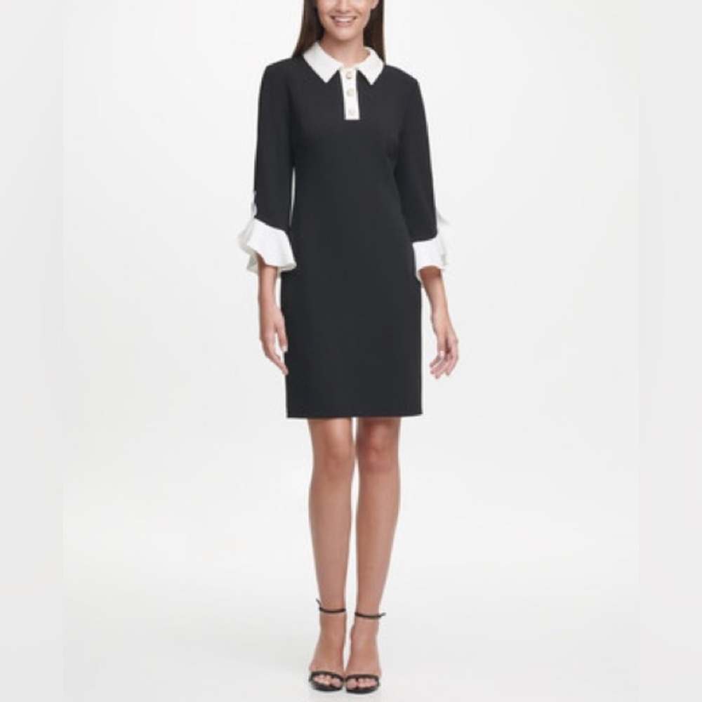 KARL LAGERFELD PARIS
Layered-Look Sheath Dress